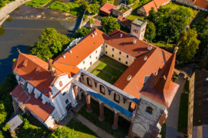 Letecký pohled z dronu na Sázavský klášter 4 září 2021