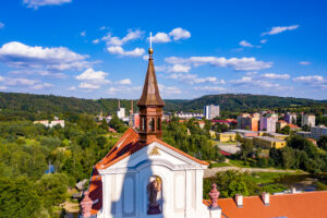 Letecký pohled z dronu na Sázavský klášter 4 září 2021